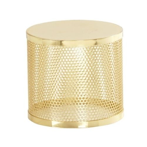 Cal-Mil Metal Round Riser Ø7½xH7", Gold, Monaco