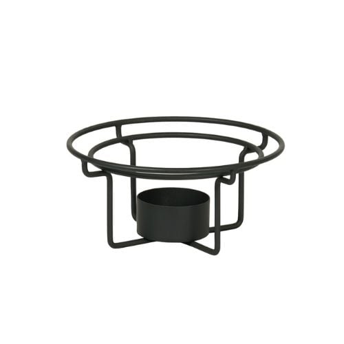 Cal-Mil Metal Round Chafer Ø12xH7", Black, Sydney
