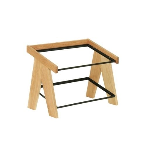 Cal-Mil Wooden 2-Tier A-Frame Merchandiser L14xW23¼xH17½", Oak, Sydney