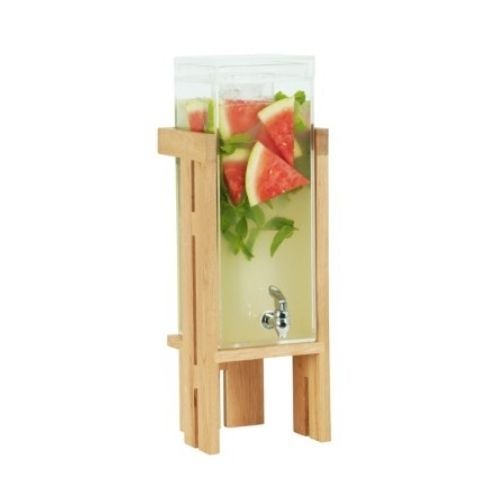 Cal-Mil Acrylic Beverage Dispenser L8xW9¾xH29", 3 Gal,  Oak, Sydney
