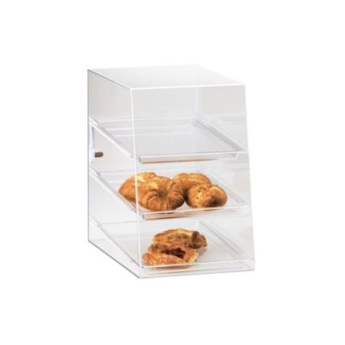 Cal-Mil Acrylic 3-Tier Classic Display Case With Slant Front & Rear Door W11½xD17DxH17"