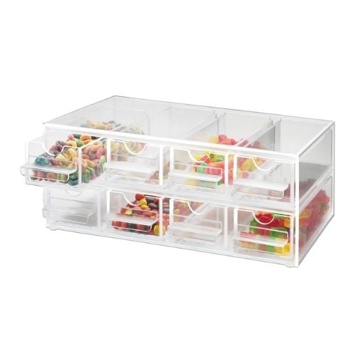 Cal-Mil Acrylic Topping 8 Drawers L8xW13xH5cm