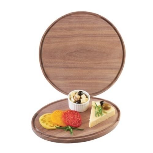 Cal-Mil Round Oak & Walnut Boards D12xH¾cm