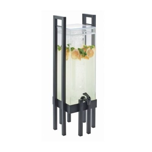 Cal-Mil One By One Acrylic Beverage Dispenser With Handles D9xW9xH28.5", Black