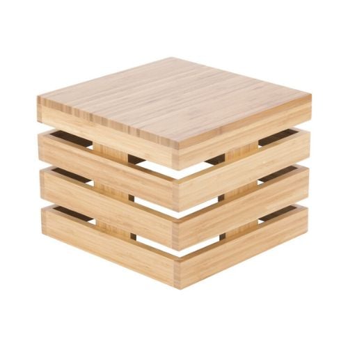 Cal-Mil Bamboo Square Crate Riser L30xW30xH25cm, Natural