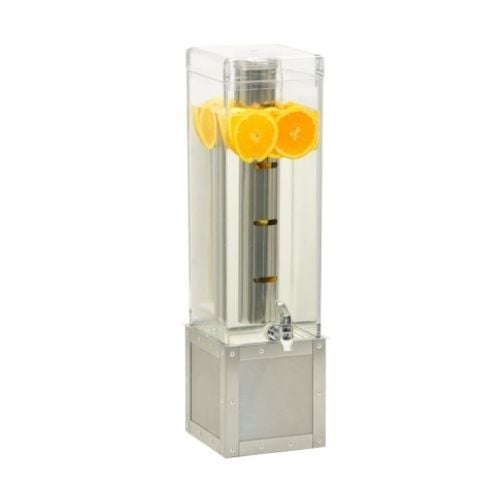 Cal-Mil Stainless Steel Beverage Dispenser With  Infusion Chamber & Drip Tray, W8xD8xH24'', Capacity 3 Gallon, Urban