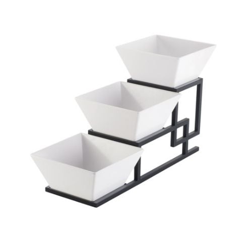 Cal-Mil Union Square Bowl Display D19xW6.5xH12"
