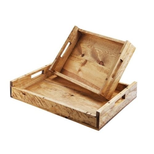Cal-Mil Madera Tray With Handle W17¼xD12½xH5¼
