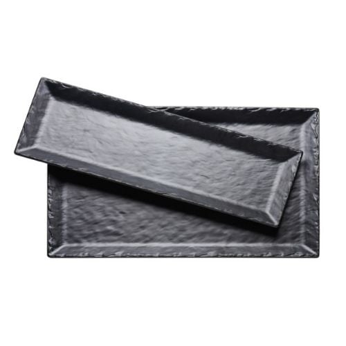 Cal-Mil Melamine Rectangle Slate Platter B W13xD10xH1