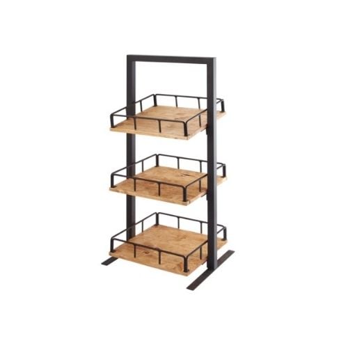 Cal-Mil Merchandisers L12xW12xH31", Madera