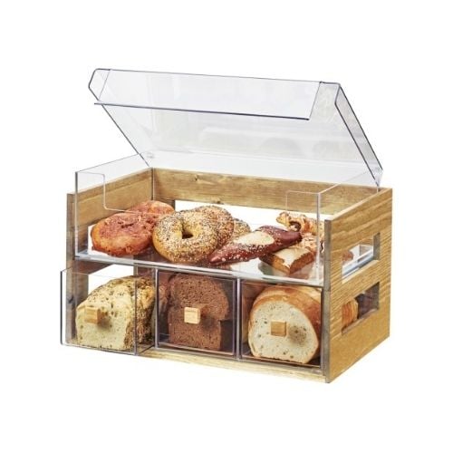 Cal-Mil Bread Display W20¼xD12¾xH13¼, Madera