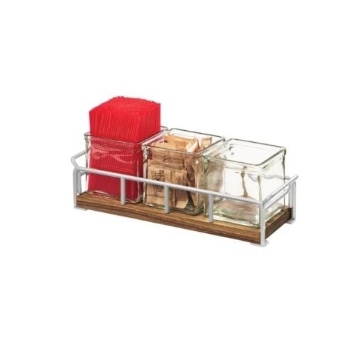 Cal-Mil Jar Organizers With Chrome Frame W13½"xD4½"xH4¾", Mid Century