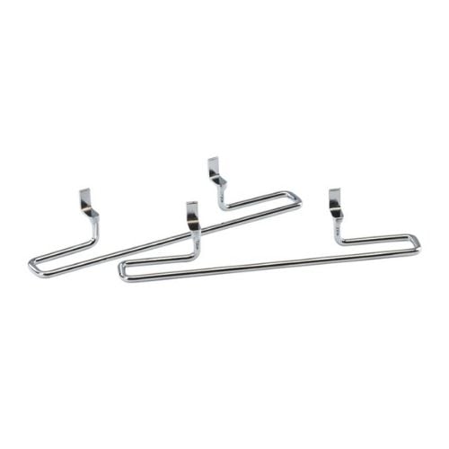 Cal-Mil Brackets For Madera Risers W12xD2, 2Pcs, Chrome