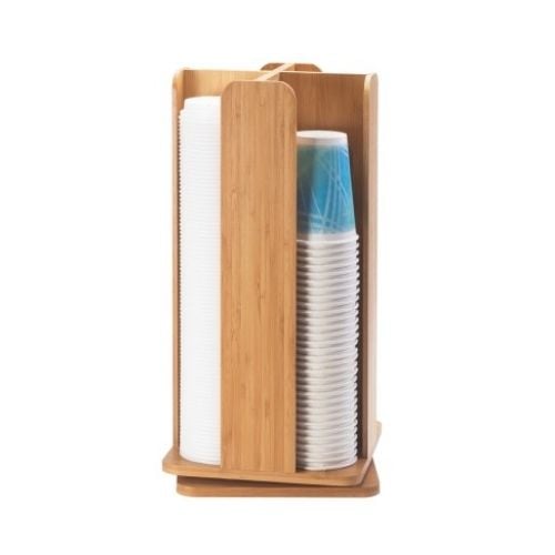Cal-Mil Revolving Cup/Lid Organizer W20.3xD20.3xH46.4cm, Bamboo
