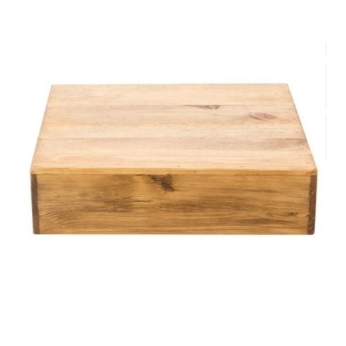 Cal-Mil Wooden Square Cube Risers W12xD12xH3¼", Madera