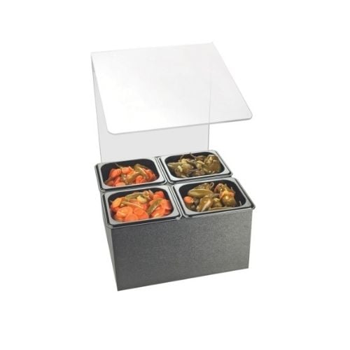 Cal-Mil Condiment Bar Set With Pans W14xD15xH20"
