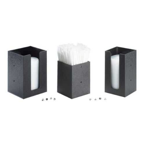 Cal-Mil Modular Straw Holder W4¼xD4¼xH6", Black, Classsic