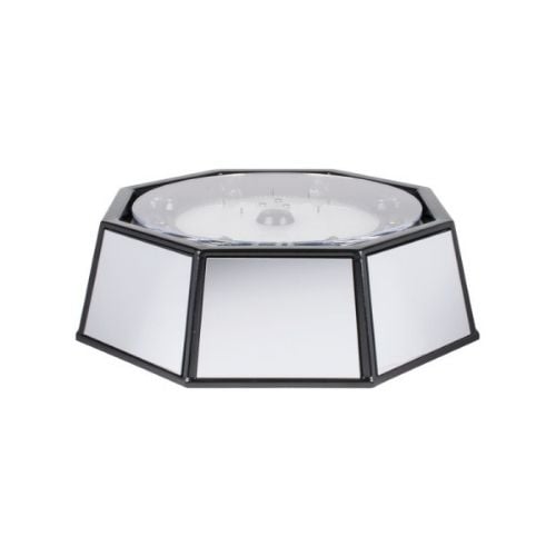 Cal-Mil Rotating Mirrored Ice Carving Pedestal With Led Light, 220V, Gourmet Display