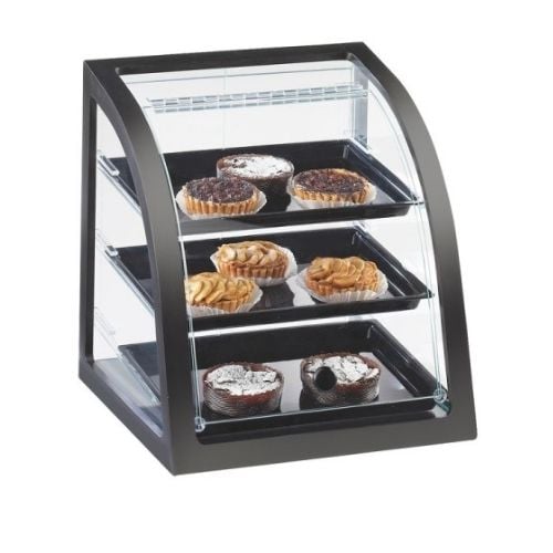 Cal-Mil Euro Wood Case Self Serve W17xD17xH18", Midnight Bamboo