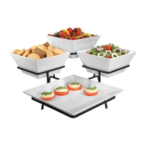 Cal-Mil Melamine And Square Bowl Display D19.5xW19.5xH11"