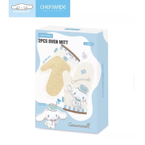 Chefmade Cinnamoroll Cotton Polyester Oven Mitt L28xW18cm, 2Pcs/Set