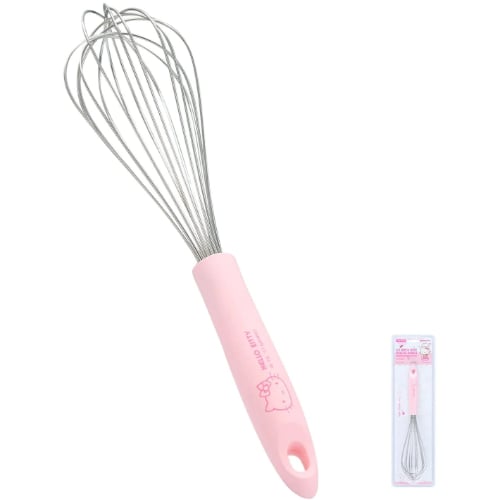 Chefmade Hello Kitty Stainless Steel Whisk With Plastic Handle L29.5cm, Pink