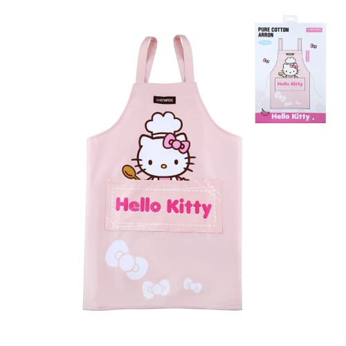 Chefmade Hello Kitty Pure Cotton Apron L70xW85cm, Pink