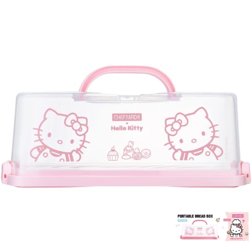 Chefmade Hello Kitty Polypropelene Portable Bread Box, Pink