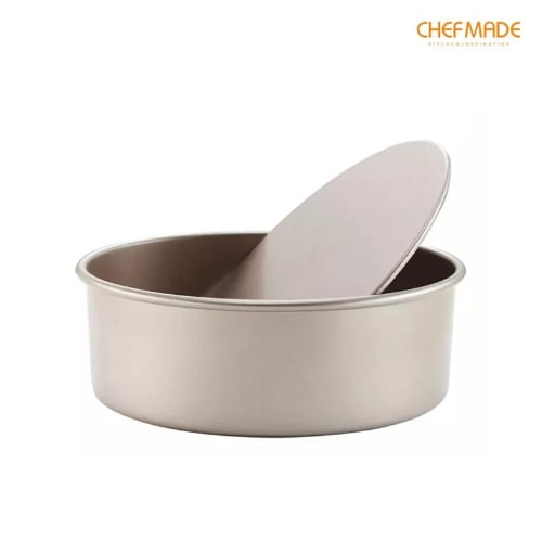 Chefmade Master Non-Stick Round Cake Pan With Removable Bottom Ø17xH7cm, Thickness 0.8mm, Champagne Gold