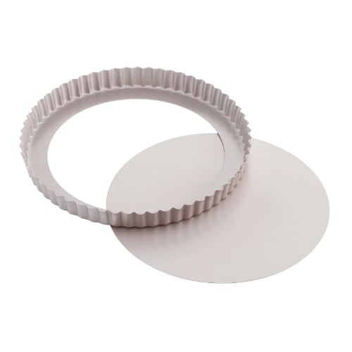 Chefmade Master Non-Stick Loose Bottom Quiche Pan Ø24xH2.3cm, Thickness 0.8mm, Champagne Gold