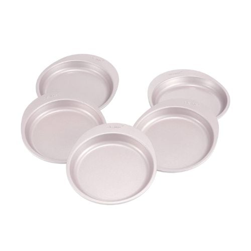 Chefmade Master Non-Stick Cake Pan Rainbow Set L18.7xW16.7xH1.9cm, 5Pcs/Set, Champagne Gold