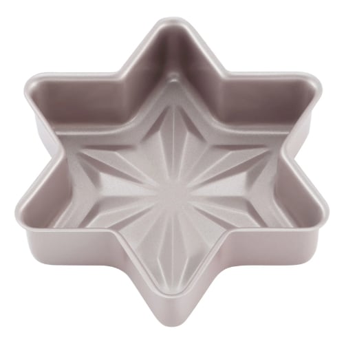 Chefmade Master Non-Stick Star Shape Cake Pan L21.2xW21.2xH5cm, Thickness 0.8mm, Champagne Gold
