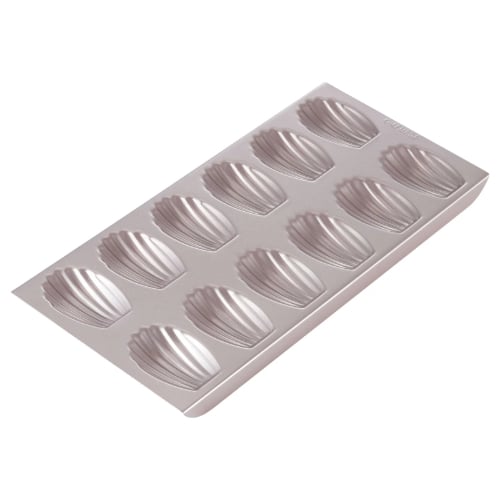 Chefmade Master Non-Stick 12 Cup Madeleine Cake Pan L39.9xW19.3xH2.1cm, Champagne Gold