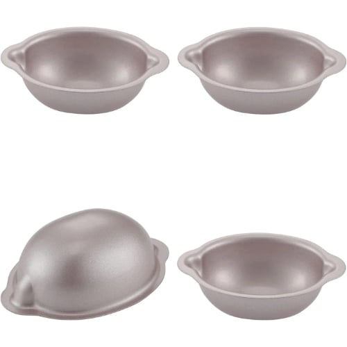 Chefmade Master Non-Stick Lemon Cake Mould L8.9xW6.2xH2.9cm, 4Pcs/Set, Champagne Gold