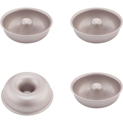 Chefmade Master Non-Stick Donut Cake Mould L7.4xH2.2cm, 4Pcs/Set, Champagne Gold