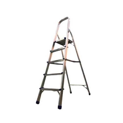 Aluminium Ladder 8 Steps, 175-240cm, with Safety Handrail