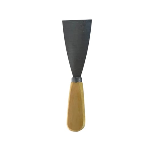 Stainless Steel Scraper/Cleaning Spatula with Wooden Handle 4"