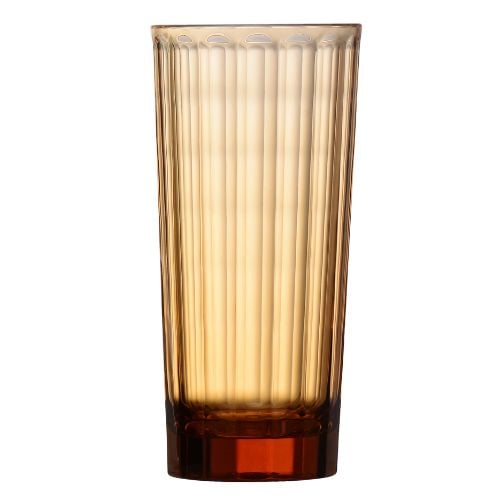 Polycarbonate Hiball Tumbler 430ml, Stripe Amber