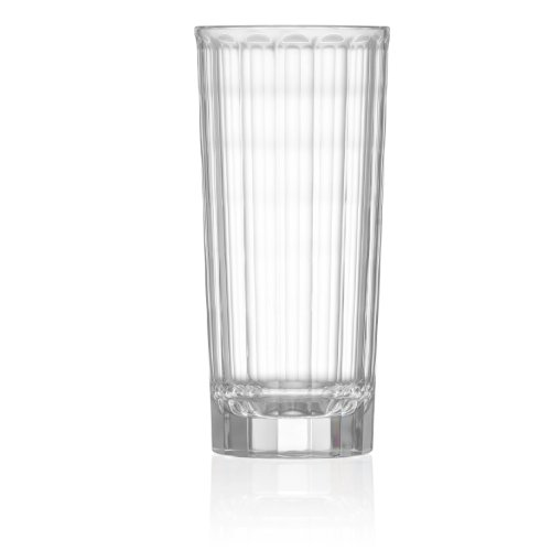 Polycarbonate Hiball Tumbler 430ml, Stripe Clear