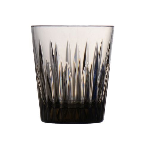 Polycarbonate O/Fashion Tumbler 220ml, Stripe Transparent Black