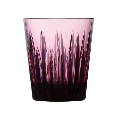 Polycarbonate O/Fashion Tumbler 220ml, Stripe Transparent Purple