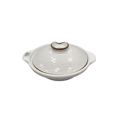 Cerabon Japanese Shallow Casserole/Claypot With Cover 9", Ø23xH8.2cm,1.7L