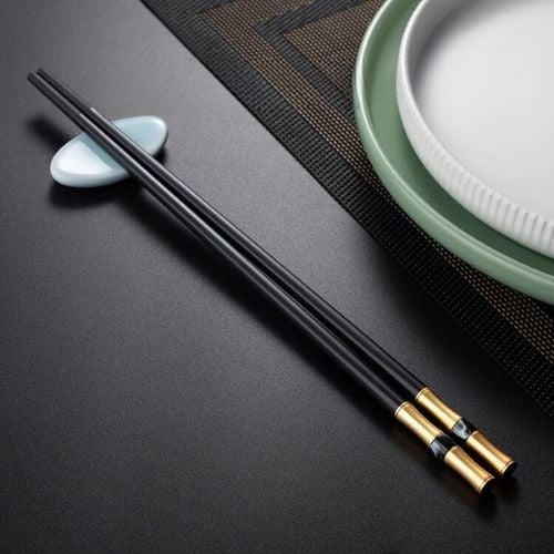 Chopstick L27.3cm, Black + Gold/Black Marble, 10Pairs/Box