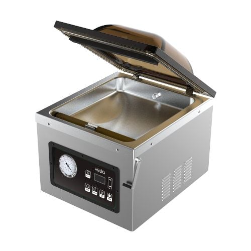 Vesta Table Chamber Vacuum Machine With Chamber Dim: L30xW35xH8cm, 220-240V/50Hz/950W, Oil Pump, 30cm Seal Bar, Pressure: -1012 mbar ==1 Year Warranty==