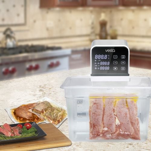 Vesta Sous Vide Immersion Circulator D17.4xW15.5xH31.9cm, 220-240V/50Hz/2300W, Temp Range: 5 To 95°C, Temp Precision: ±0.1°C, Capacity: <80L ==1 Year Warranty==
