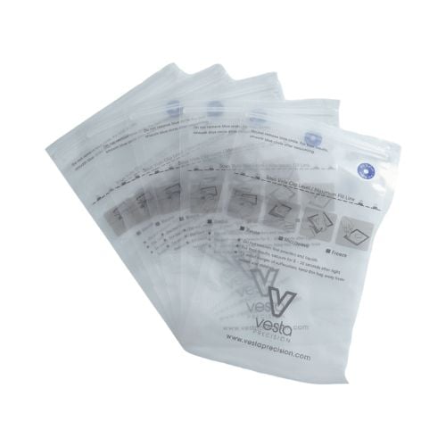 Vesta Embossed Non-Vacuum Zipper Bag, With Valve, 8"X 12", 15Pcs/Box