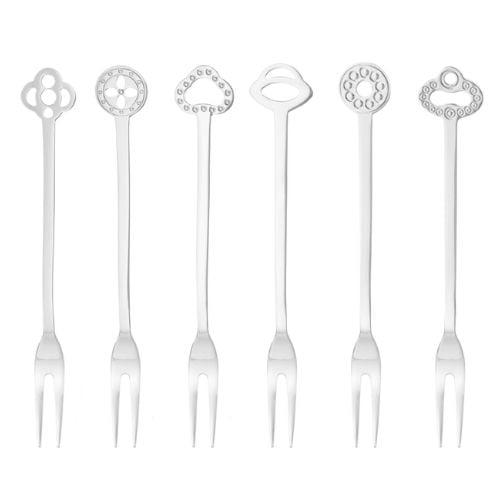 Sambonet Stainless Steel Forks Set, 6 Pieces, Mirror Finish, New Oriental, Living
