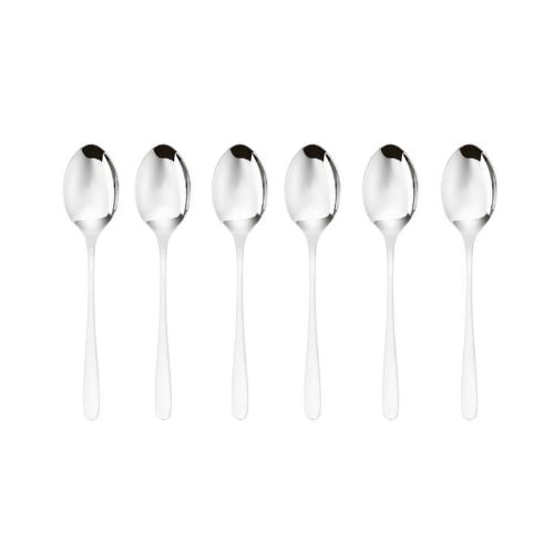 Sambonet 18/10 Stainless Steel Tea/Coffee Spoons Set, 6 Pieces, Mirror Finish, Taste