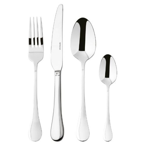 Sambonet 18/10 Stainless Steel Cutlery Set, 24 Pieces, Mirror Finish, Bloom