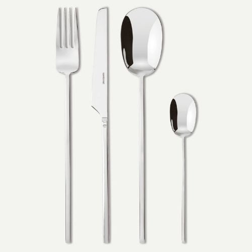 Sambonet 18/10 Stainless Steel Cutlery Set, 24 Pieces, Mirror Finish, 100